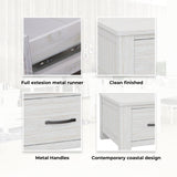 Foxglove Lamp Table 60cm Coffee Side Laptop Desk Bedside Sofa End - White - 45-Degree Angle