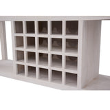 Foxglove Sideboard Buffet Wine Cabinet Bar Bottle Wooden Storage Rack - White - Rear View