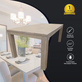 Foxglove Dining Table 150cm Solid Mt Ash Wood Home Dinner Furniture - White - Top-Down View