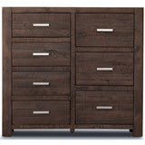 Catmint Set of 2 Bedside Table Tallboy Bedroom Furniture Package Set Grey Stone - Side View