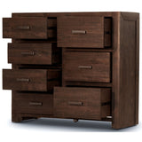 Catmint Set of 2 Bedside Table Tallboy Bedroom Furniture Package Set Grey Stone - Top-Down View