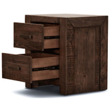 Catmint Bedside Tables 2 Drawers Storage Cabinet Shelf Side End Table Grey Stone - Top-Down View