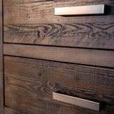 Catmint Dresser Mirror 6 Chest of Drawers Tallboy Storage Cabinet - Grey Stone - Rear View
