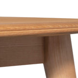 Emilio 5pc 120cm Round Dining Table Set Fabric Chair Solid Ash Wood Oak - 45-Degree Angle