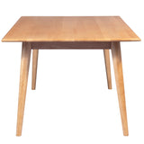 Emilio 7pc 180cm Dining Table Set Fabric Chair Solid Ash Wood Oak - Top-Down View