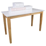 Reader Kids Children Study Computer Desk 120cm Table Rubber Wood - Pink - Side View