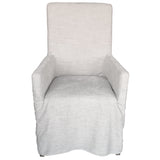 Ixora Dining Chair Set of 12 Fabric Slipcover French Provincial Carver Timber - Side View