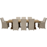 Ixora Dining Chair Set of 6 Fabric Slipcover French Provincial Carver Timber - 45-Degree Angle