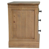 Jade Dresser 5 Chest of Drawers 1 Door Bed Storage Cabinet - Natural - Front View