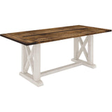 Erica 9pc Dining Set 240cm Table 8 Chair Solid Acacia Wood Timber Brown White - Side View