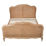 Bali 5pc Queen Bed Suite Bedside Dresser Bedroom Rattan Furniture Package Oak - Side View