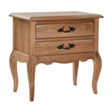 Bali 5pc Queen Bed Suite Bedside Dresser Bedroom Rattan Furniture Package Oak - Rear View
