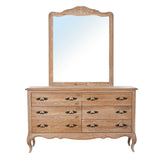 Bali 5pc Queen Bed Suite Bedside Dresser Bedroom Rattan Furniture Package Oak - Close-Up Angle