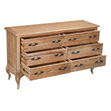 Bali 5pc Queen Bed Suite Bedside Dresser Bedroom Rattan Furniture Package Oak - Low Angle