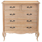 Bali 4pc Queen Bed Suite Bedside Tallboy Bedroom Rattan Furniture Package Oak - Close-Up Angle