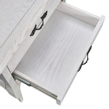 Alice 2pc Set Bedside 2 Drawers Storage Cabinet Side End Table Distressed White - Close-Up Angle