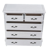 Alice 3pc Set 2 Bedside Tallboy Storage Cabinet Side End Table Distressed White - Low Angle