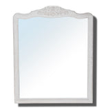 Alice Dresser Mirror 6 Chest of Drawers Tallboy Storage Cabinet Distressed White - Close-Up Angle