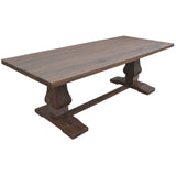 Florence Dining Table 230cm French Provincial Pedestal Solid Timber Wood - Front View