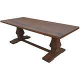 Florence Dining Table 230cm French Provincial Pedestal Solid Timber Wood - Side View