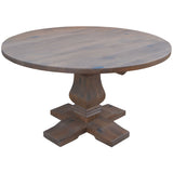 Florence Round Dining Table 135cm French Provincial Pedestal Solid Timber Wood - Front View