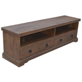 Florence ETU Entertainment TV Unit 180cm 2 Drawer Solid Mango Timber Wood - Side View
