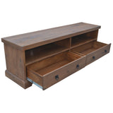 Florence ETU Entertainment TV Unit 180cm 2 Drawer Solid Mango Timber Wood - Rear View