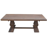 Florence Coffee Table 140cm Pedestal Solid Timber Wood French Provincial - Front View