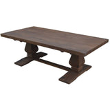 Florence Coffee Table 140cm Pedestal Solid Timber Wood French Provincial - Top-Down View