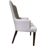 Florence Set of 3 Carver Fabric Dining Chair French Provincial Solid Timber - Side View
