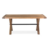 Woodland 190cm Dining Table Timber Wood Natural - Side View