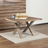 Woodland 60cm Lamp Table Coffee Sofa Side Laptop Desk Timber Wood Natural - Front View