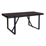 Rustica 9pc Dining Set 240cm Table 8 Chair Solid Timber Wood Seat Black - Side View