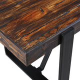 Rustica 9pc Dining Set 240cm Table 8 Chair Solid Timber Wood Seat Black - Top-Down View