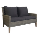 Byron 3pc Rattan Outdoor Sofa Set 2 Seater Wicker Lounge 2 Arm Chair - Top-Down View