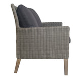 Byron 3pc Rattan Outdoor Sofa Set 2 Seater Wicker Lounge 2 Arm Chair - 45-Degree Angle