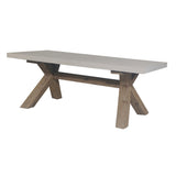 Byron Outdoor PolyCement Top Coffee Table White - Side View