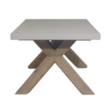 Byron Outdoor PolyCement Top Coffee Table White - Top-Down View