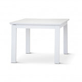 Laelia Dining Table 220cm Solid Acacia Timber Wood Coastal Furniture - White - Side View
