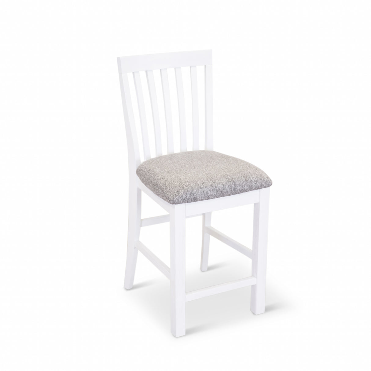 Laelia Tall Bar Chair Stool Set of 4 Solid Acacia Wood Coastal Furniture - White