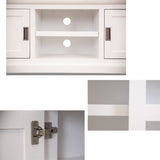 Laelia ETU Entertainment TV Unit 160cm 2 Door Solid Acacia Wood Coastal - White - Rear View