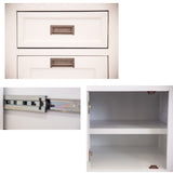 Laelia Study Computer Desk 150cm Office Executive Table Solid Acacia Wood -White - Close-Up Angle