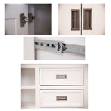 Laelia ETU Entertainment TV Unit 220cm 2 Door Solid Acacia Wood Coastal - White - 45-Degree Angle