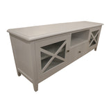 Daisy ETU Entertainment TV Unit 210cm Solid Acacia Wood Hampton - White - Top-Down View