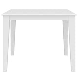Daisy Dining Table 100cm Solid Acacia Timber Wood Hampton Furniture - White - Top-Down View