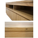 Rosemallow ETU Entertainment TV Unit 185cm 3 Drawer Solid Messmate Timber Wood - Rear View