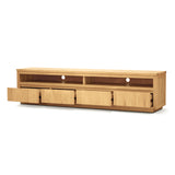 Rosemallow ETU Entertainment TV Unit 235cm 4 Drawer Solid Messmate Timber Wood - Top-Down View