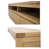 Rosemallow ETU Entertainment TV Unit 235cm 4 Drawer Solid Messmate Timber Wood - Low Angle