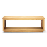 Rosemallow Coffee Table 130cm Parquet Top Solid Messmate Timber Wood - Natural - Side View