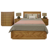 Rosemallow 2pc Bedside Table 2 Drawers Storage Cabinet Nightstand End Tables - Top-Down View
